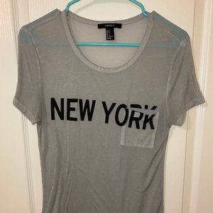 New York Sheer Grey Top